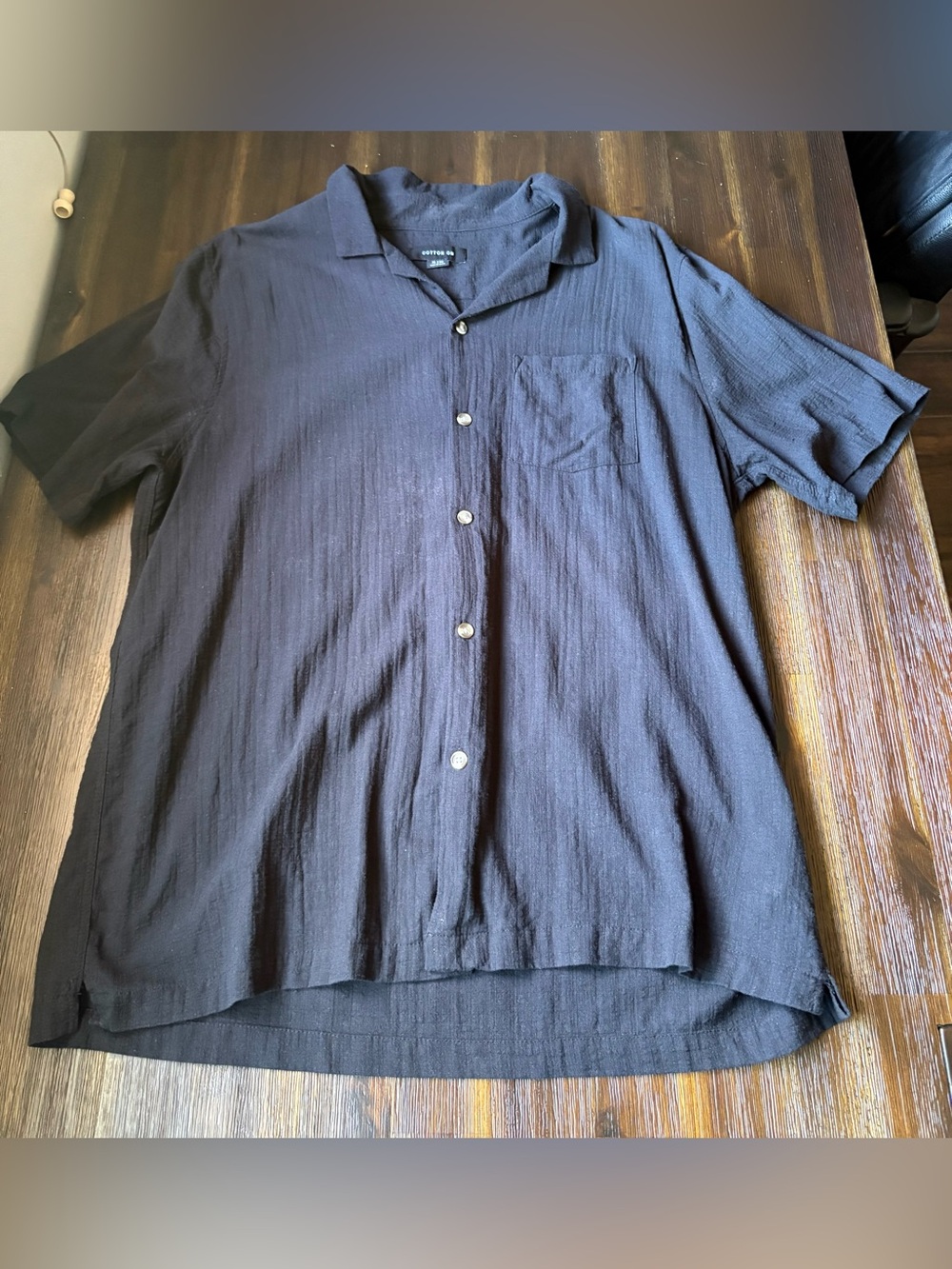 Cotton On Button Up Shirt Black